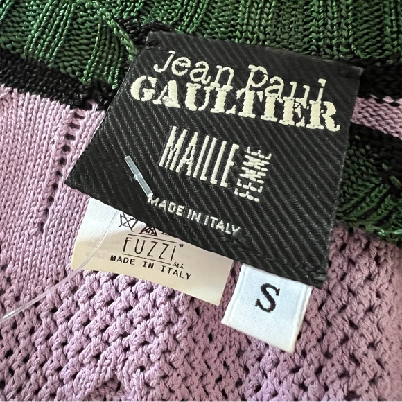 JEAN PAUL GAULTIER S/S 2008 RTW Runway Crochet Knit Tassel Cutout Top in Purple - Picture 9 of 11